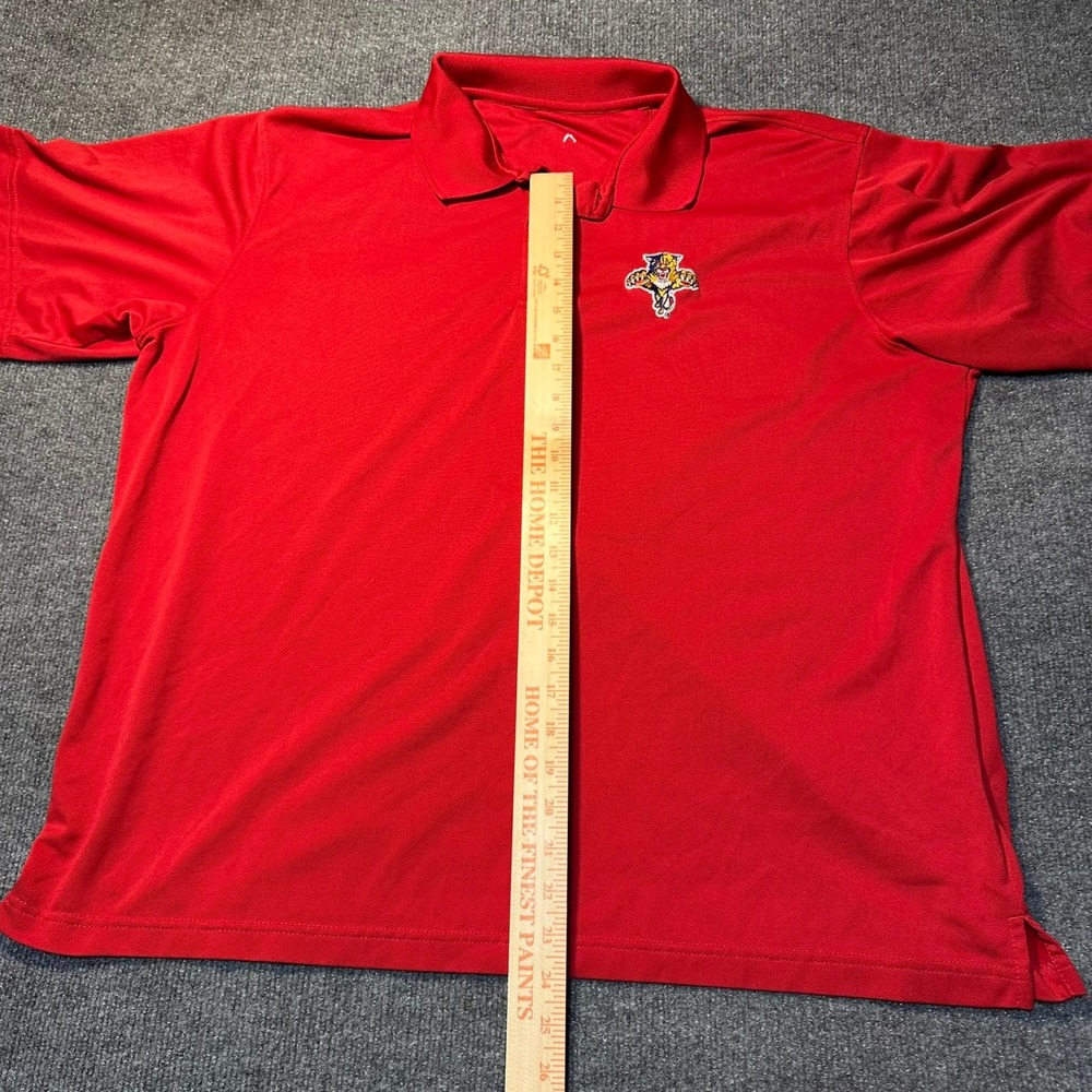Antigua Florida Panthers NHL Polo Shirt Mens XL Red Performance Short Sleeve - Picture 6 of 7